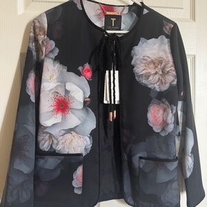 NWT Ted Baker ‘Needine’ Chelsea Cord Trim Floral Jacket